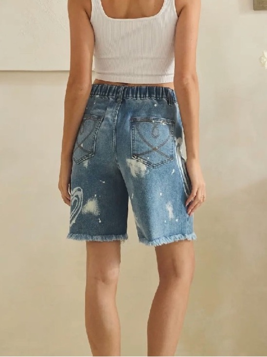 250 ❤️ OLI & HALI WASHED HEART SHORT DENIM
JEANS - Picture 3 of 3